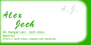 alex jech business card